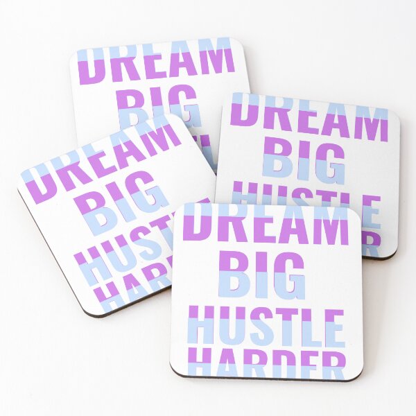 Item preview, Dream Big Hustle Harder Split Typography designed and sold by GraphixByHub.