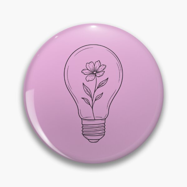 Item preview, Floral Lightbulb Creative Idea Line Art designed and sold by Opal Aura .