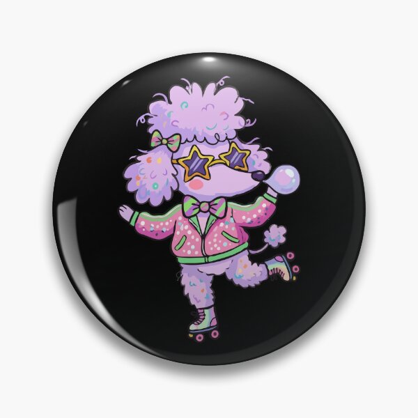 Item preview, Retro Pastel Roller Skating Poodle designed and sold by Emegan Print Art.