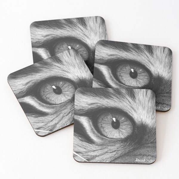 Item preview, Tiger Eye — Hyperrealistic Charcoal Close-Up in Black and White designed and sold by David Mateo ArtWorks.
