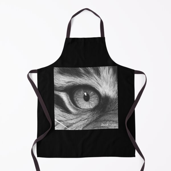 Item preview, Tiger Eye — Hyperrealistic Charcoal Close-Up in Black and White designed and sold by David Mateo ArtWorks.