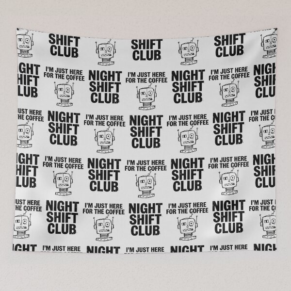 Item preview, Hand Drawn Robot Night Shift Club Art designed and sold by SplashTastic.