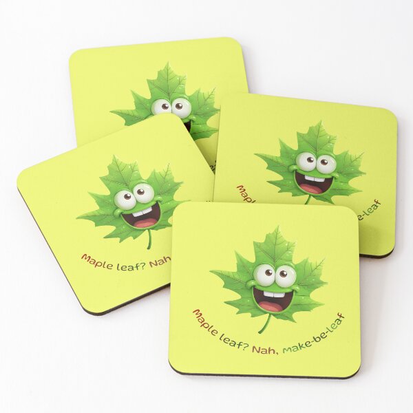 Item preview, Playful Maple Leaf Character with Pun Text designed and sold by NatalyArtStudio.