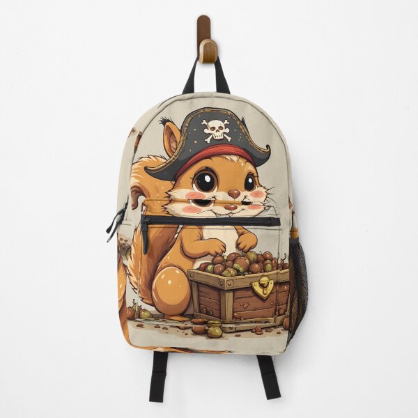 Item preview, Pirate Squirrel with Acorn Treasure - Funny Cute Kids' Animal Cartoon designed and sold by Amplify-n-Co.
