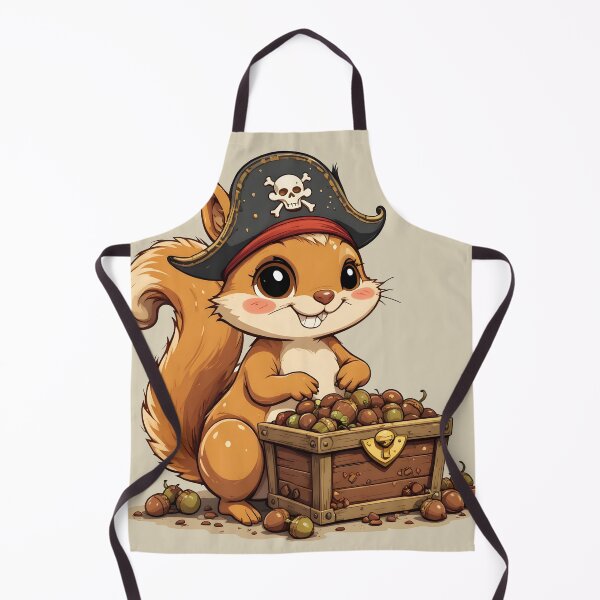 Item preview, Pirate Squirrel with Acorn Treasure - Funny Cute Kids' Animal Cartoon designed and sold by Amplify-n-Co.