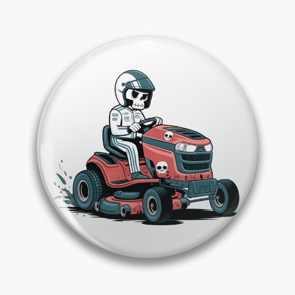 Item preview, Lawnmower Racing - Skeleton Illustration 2 - Lawn Mower Racing designed and sold by RaceDayRags.