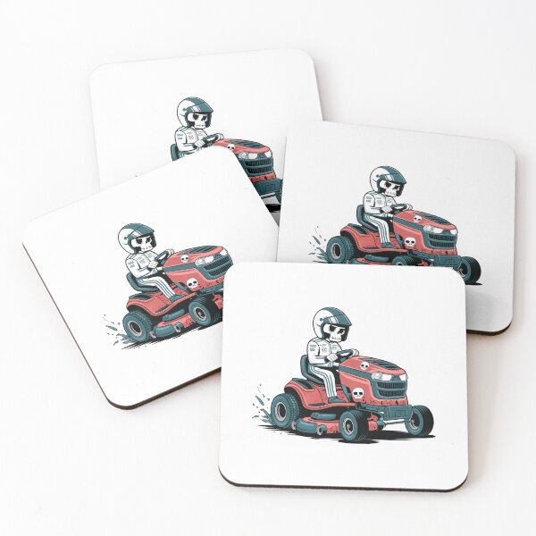 Item preview, Lawnmower Racing - Skeleton Illustration 2 - Lawn Mower Racing designed and sold by RaceDayRags.