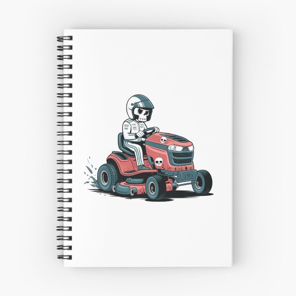 Item preview, Lawnmower Racing - Skeleton Illustration 2 - Lawn Mower Racing designed and sold by RaceDayRags.