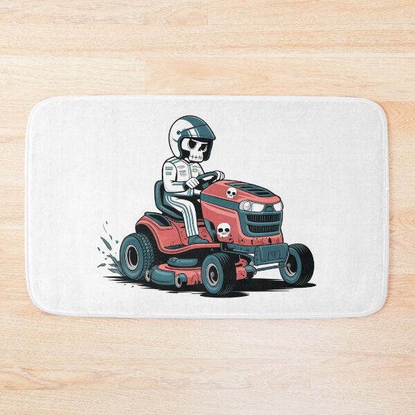 Item preview, Lawnmower Racing - Skeleton Illustration 2 - Lawn Mower Racing designed and sold by RaceDayRags.