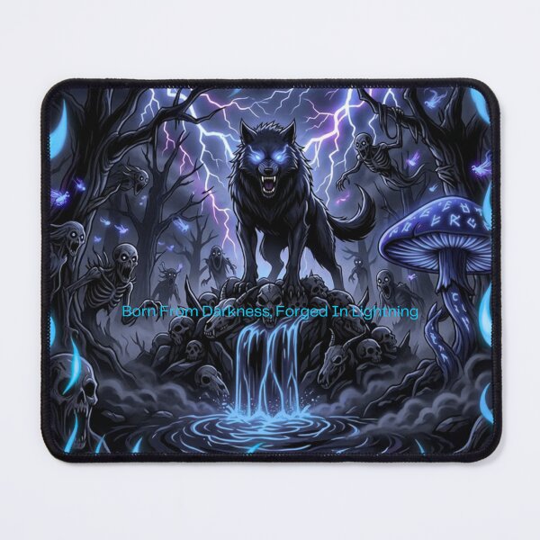 Item preview, Blue Fire Wolf Anime Neon Eyes designed and sold by DervoTeck2767.