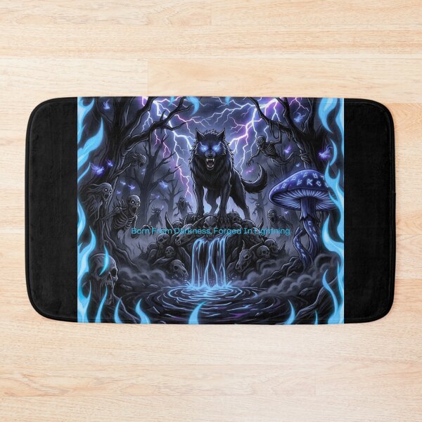 Item preview, Blue Fire Wolf Anime Neon Eyes designed and sold by DervoTeck2767.