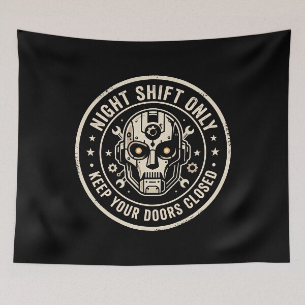 Item preview, Vintage Mechanical Cyber Skull Emblem designed and sold by SplashTastic.