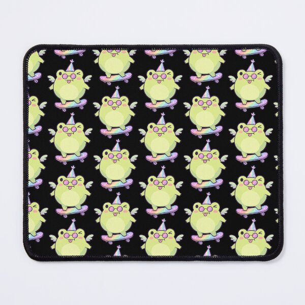 Item preview, Iridescent Skater Frog with Rainbow Party Hat designed and sold by Emegan Print Art.