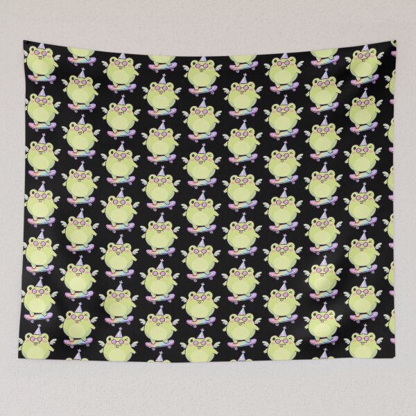 Item preview, Iridescent Skater Frog with Rainbow Party Hat designed and sold by Emegan Print Art.