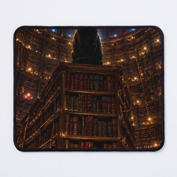 Item preview, "Midnight Library Cat designed and sold by Bossygraphicske.