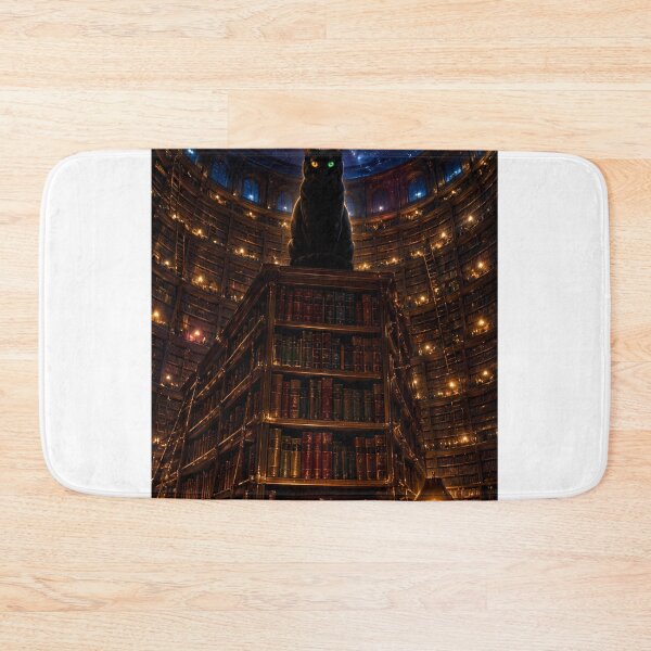Item preview, "Midnight Library Cat designed and sold by Bossygraphicske.