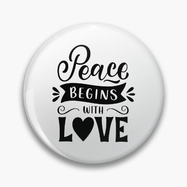 Item preview, Peace Begins With Love Inspirational Typography Design designed and sold by A Little Unhinged.