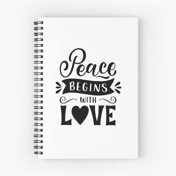 Item preview, Peace Begins With Love Inspirational Typography Design designed and sold by A Little Unhinged.