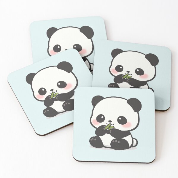 Item preview, Cute Chibi Panda Baby Bear Eating Bamboo designed and sold by tineldesign.