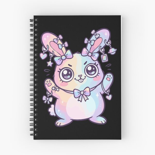 Item preview, Iridescent Pastel Ornamented Bunny designed and sold by Emegan Print Art.