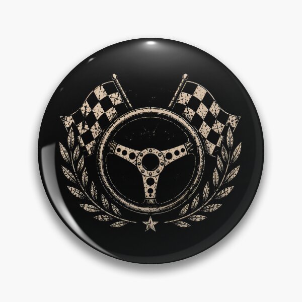 Item preview, Vintage Racing Emblem Graphic | Steering Wheel Checkered Flag Motorsport Design  designed and sold by Jt41.