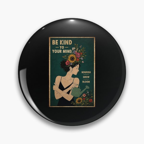 Item preview, Be Kind To Your Mind Vintage Floral Self Care designed and sold by ferminhays.
