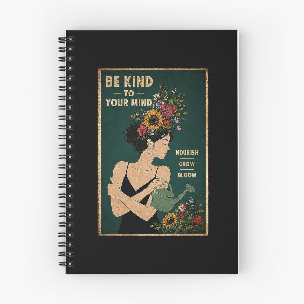 Item preview, Be Kind To Your Mind Vintage Floral Self Care designed and sold by ferminhays.