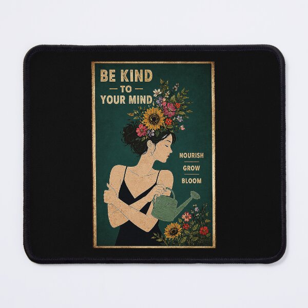 Item preview, Be Kind To Your Mind Vintage Floral Self Care designed and sold by ferminhays.