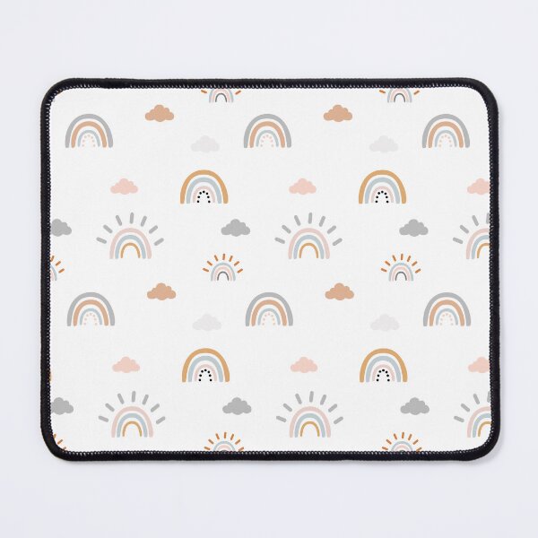 Item preview, Boho Rainbow Clouds Seamless Pattern designed and sold by CosmoPixelArts.