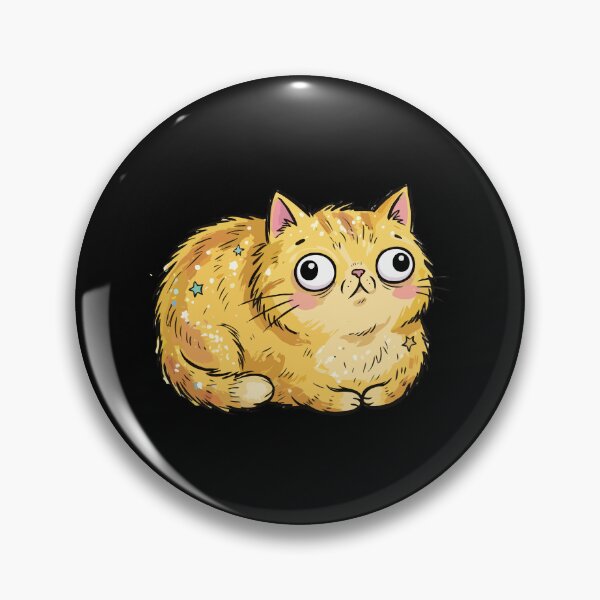 Item preview, Golden Starry Chibi Ginger Feline designed and sold by Emegan Print Art.