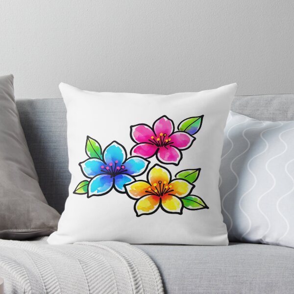 Aperçu de l'œuvre Fleurs fluo créée et vendue par GraphicsClub.