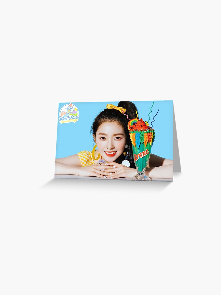 Red Velvet Power Up Irene Greeting Card By Redvelemporium Redbubble