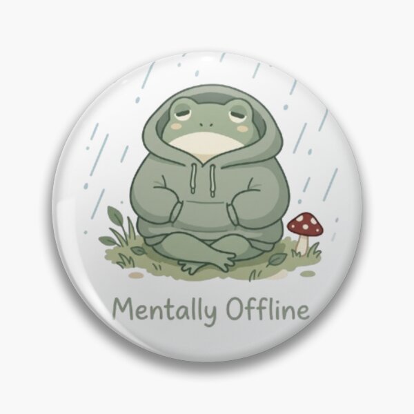 Item preview, Mentally Offline Frog Hoodie | Cute Introvert Frog Aesthetic Sticker & T-Shirt designed and sold by TheCosyCarriage.