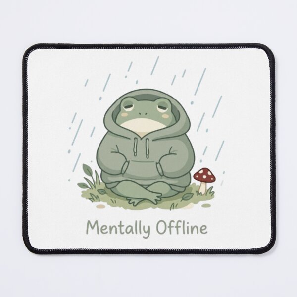 Item preview, Mentally Offline Frog Hoodie | Cute Introvert Frog Aesthetic Sticker & T-Shirt designed and sold by TheCosyCarriage.