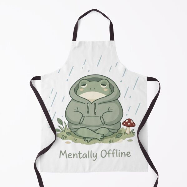 Item preview, Mentally Offline Frog Hoodie | Cute Introvert Frog Aesthetic Sticker & T-Shirt designed and sold by TheCosyCarriage.