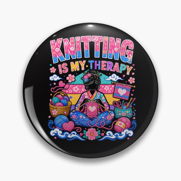 Item preview, Knitting is my Therapy designed and sold by CoolCrazyQuirky.