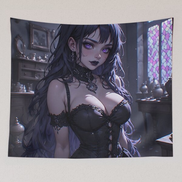 Item preview, Hot Halloween Anime Goth Girl Waifu 212 designed and sold by Your New Fixation.