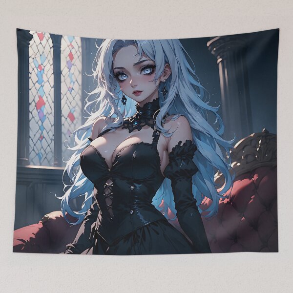 Item preview, Hot Halloween Anime Goth Girl Waifu 215 designed and sold by Your New Fixation.