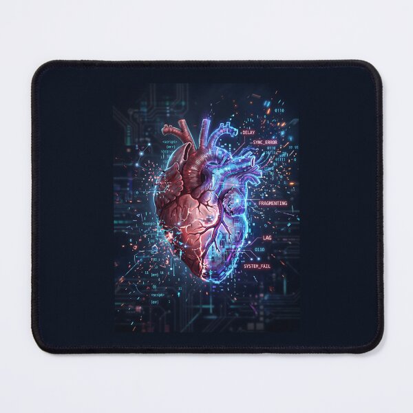 Item preview, Abstract Cybernetic Human Heart Art designed and sold by SplashTastic.