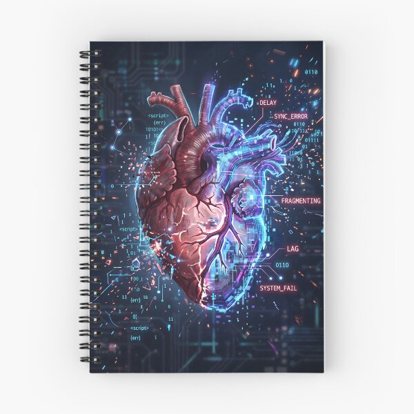 Item preview, Abstract Cybernetic Human Heart Art designed and sold by SplashTastic.