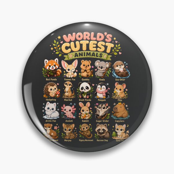 Item preview, Worlds Cutest Animals Kawaii Wildlife Chart Cute Animal designed and sold by JerdbordinShop.