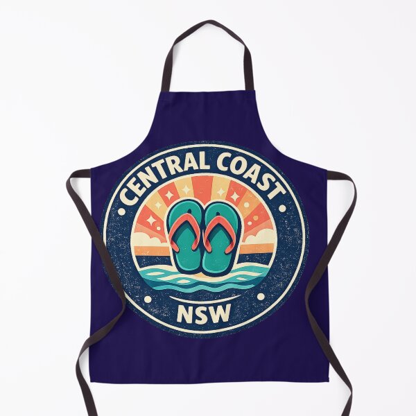 Item preview, Central Coast NSW – Retro Thongs | Aussie Beach Art | Coastal Sticker Design | designed and sold by TheWombatShed.