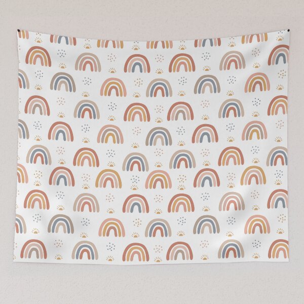 Item preview, Boho Rainbow Repeat Pattern Design designed and sold by CosmoPixelArts.