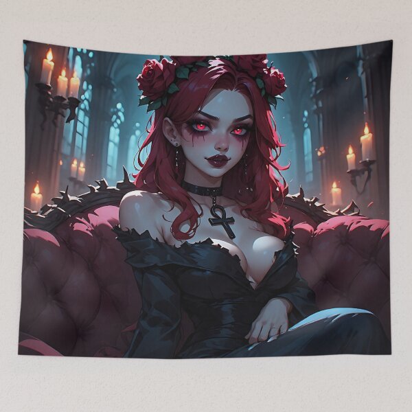 Item preview, Hot Halloween Anime Goth Girl Waifu 223 designed and sold by Your New Fixation.