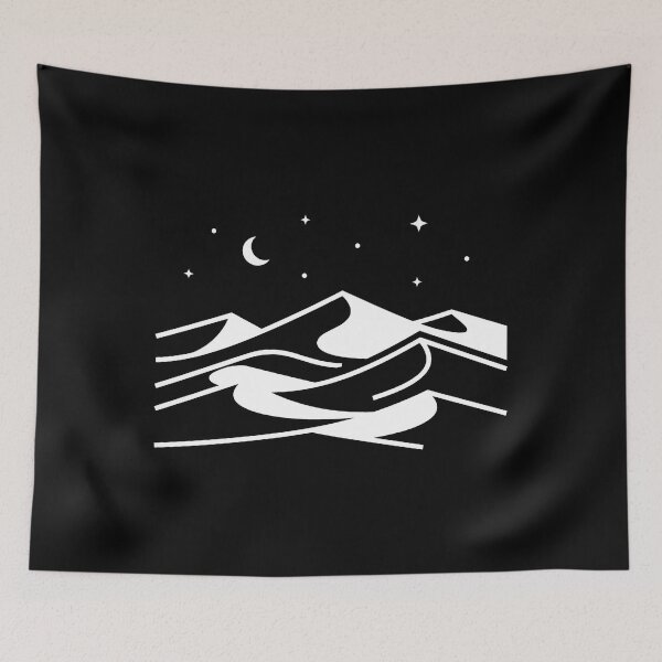 Item preview, Minimalist Desert Dunes Night Landscape designed and sold by SplashTastic.