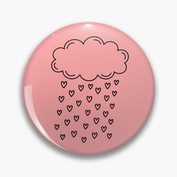 Item preview, Cute Cloud Raining Hearts Minimalist Art designed and sold by Opal Aura .