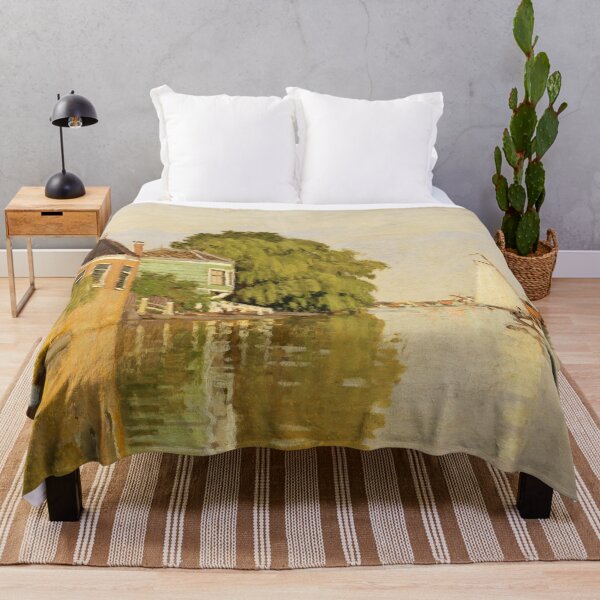 Item preview, Claude Monet Houses on the Achterzaan Canal Painting designed and sold by TheSoulOfArt.