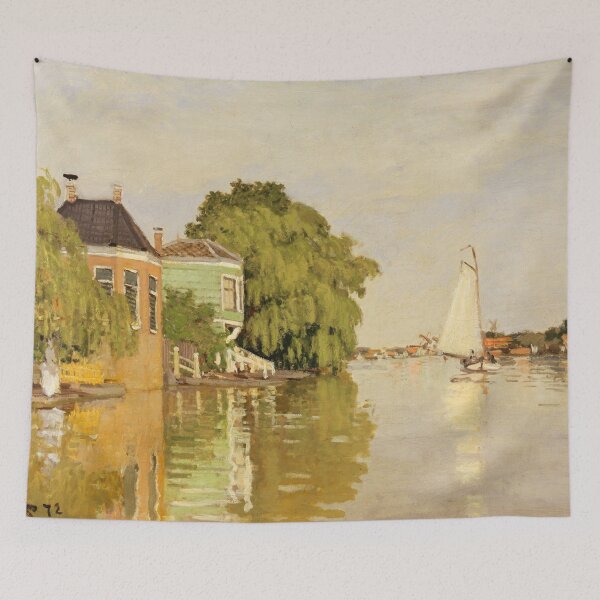 Item preview, Claude Monet Houses on the Achterzaan Canal Painting designed and sold by TheSoulOfArt.