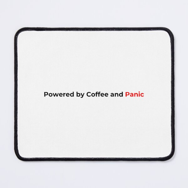 Item preview, Powered by Coffee and Panic Sticker designed and sold by coffeecup_.
