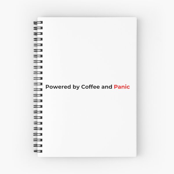 Item preview, Powered by Coffee and Panic Sticker designed and sold by coffeecup_.